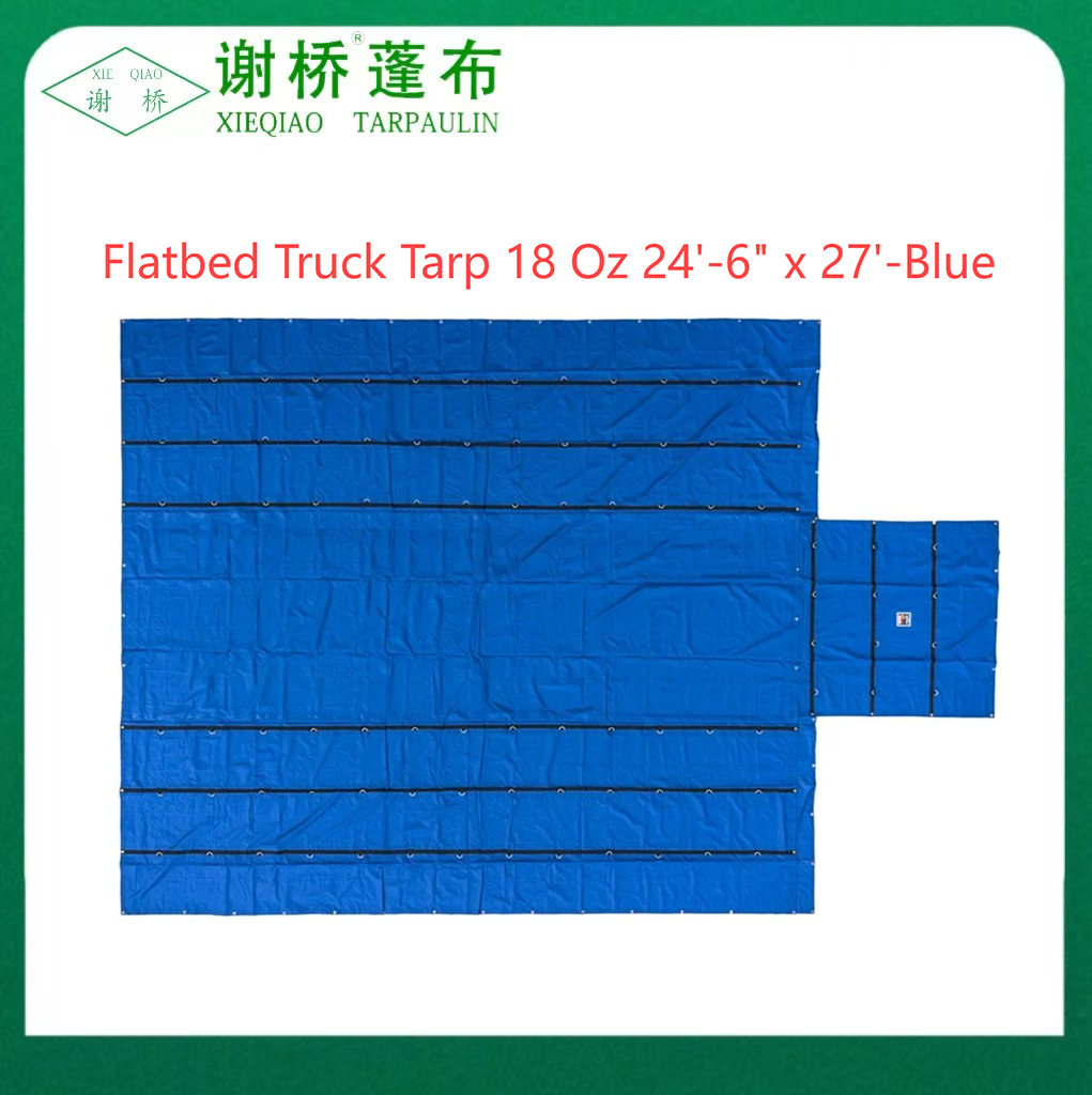 18oz ravna kamion kamiona 24 "-6" "x27" (8 "kap) -blue