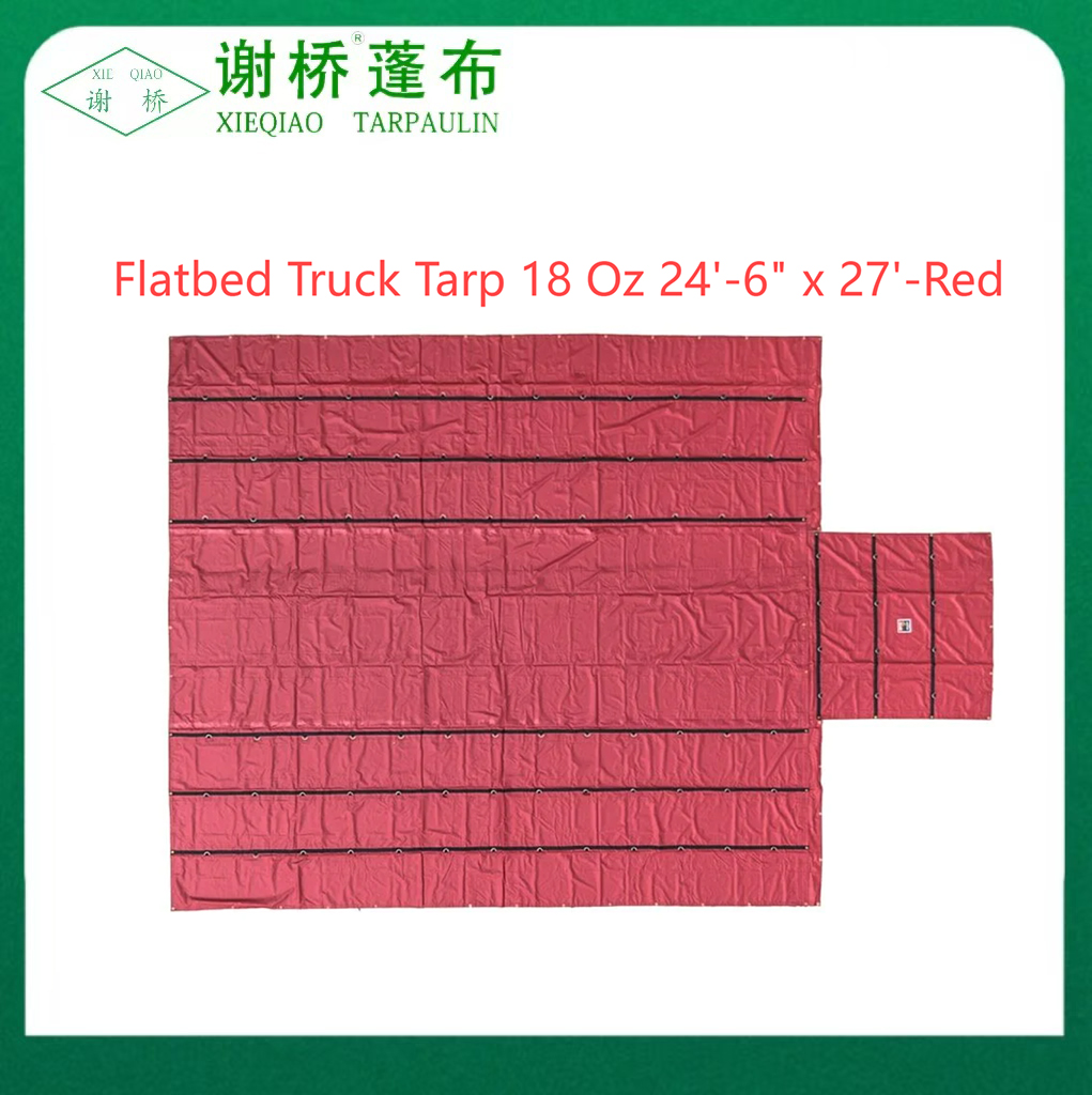 18oz ravna kamion kamiona 24 "-6" "x27" (8 "kap) -red